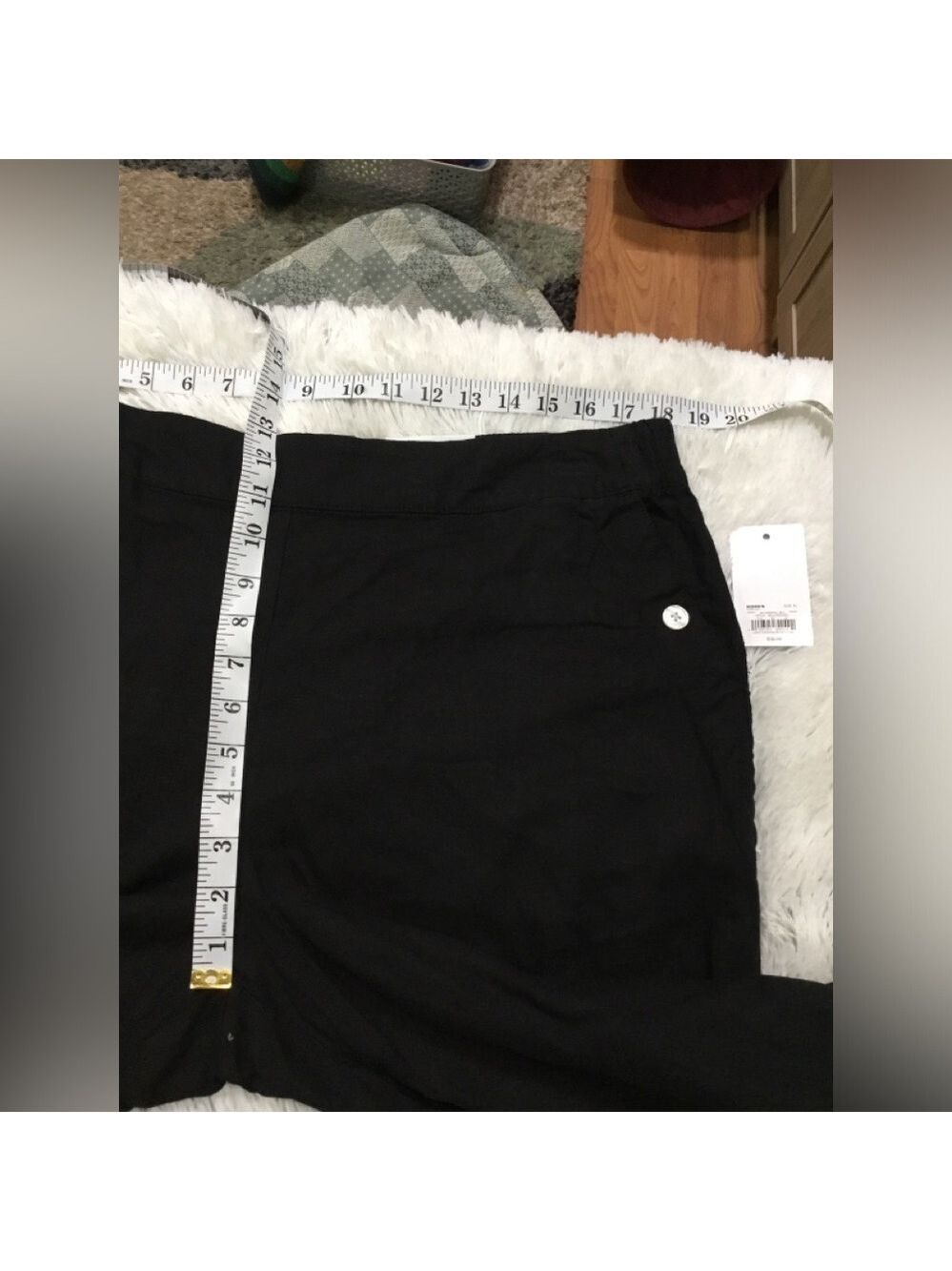 Croft & Barrow black capri Womans size XL New with tags with flaw - Picture 5 of 13